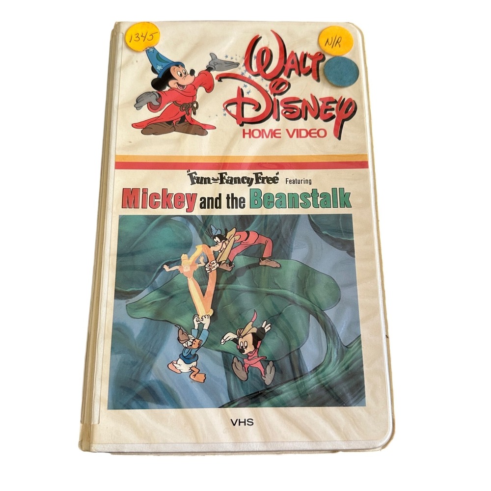 Walt Disney Mickey and the Beanstalk Fun and Fancy Free VHS Clamshell Case